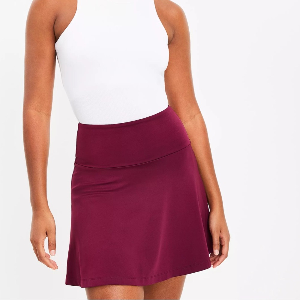 Lou & Grey Burgundy Mini Skirt